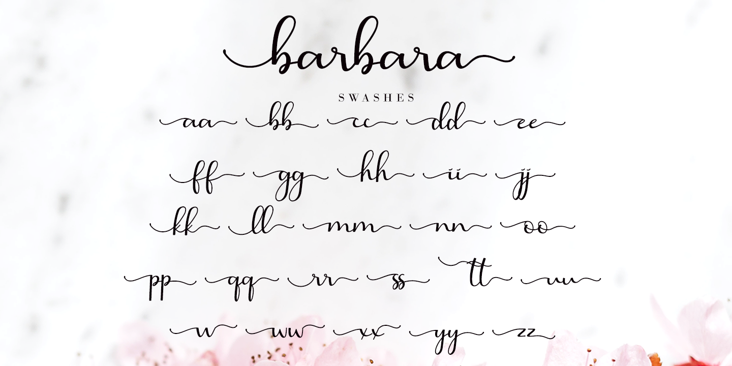 Beispiel einer Barbara Calligraphy-Schriftart #2